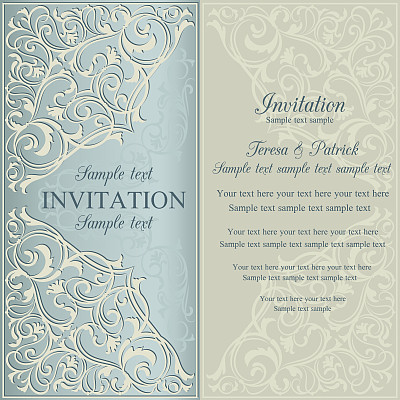 东方邀请，蓝色和米色图片下载