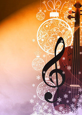 圣诞节的音乐背景图片下载