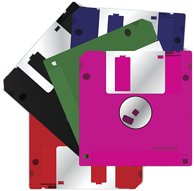 色彩斑斓的软盘图片下载