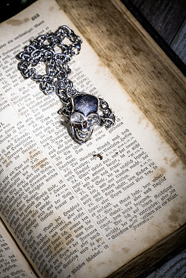 圣经与头骨图片下载