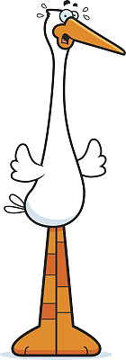 害怕卡通鹳图片下载