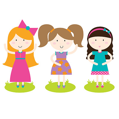 三个小女孩图片下载