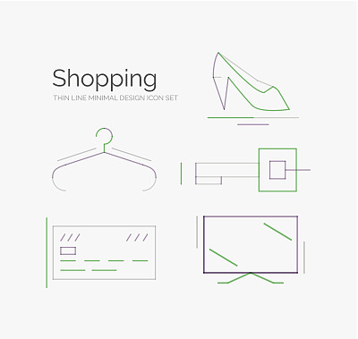 大纲设计购物图标集图片下载