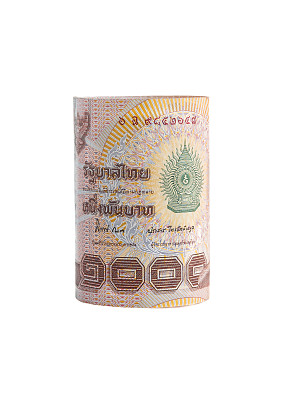 一卷卷的泰国钞票图片下载