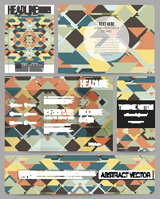 用于演示、小册子、传单或小册子的一套业务模板图片下载