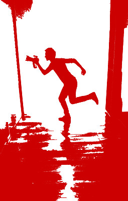 红色的剪影艺术图片下载