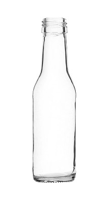 小的简单的玻璃瓶孤立在白色的背景图片下载
