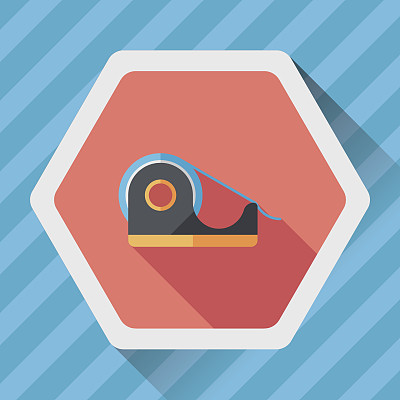 胶带平带长影图标，eps10图片下载