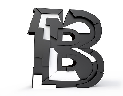 黑白字母B图片下载