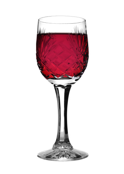 水晶杯配红酒图片下载