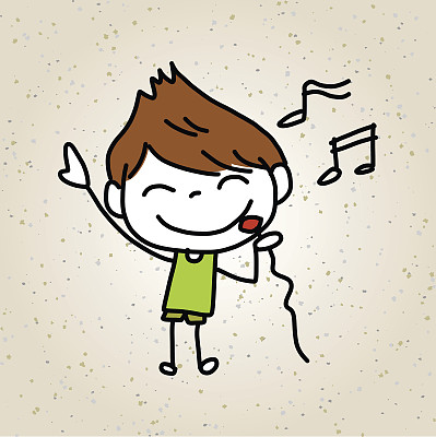 手绘卡通抽象快乐的小朋友图片下载