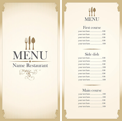 菜单模板图片下载