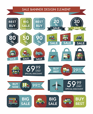 运输销售横幅平面设计背景集，eps10图片下载