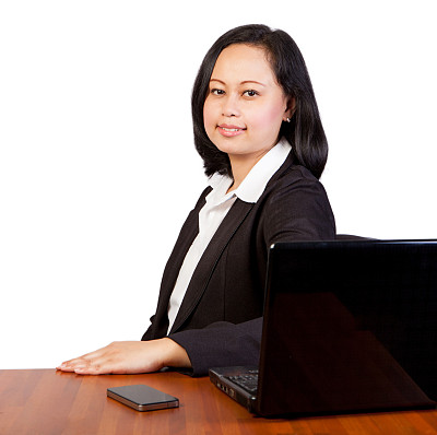 亚洲商务女性在办公室工作图片下载