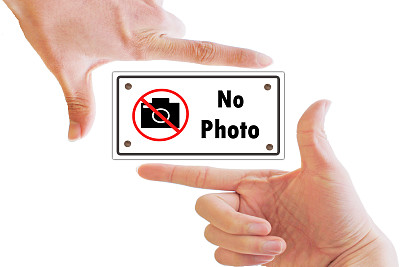 手架和禁止拍照标志图片下载