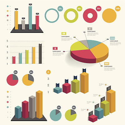 设置业务平面，3D设计图形。信息图图表。图片下载