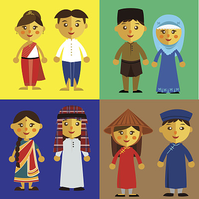 来自不同文化的亚洲人图片下载