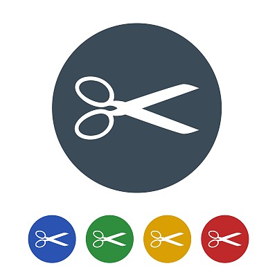 剪子图标孤立在白色背景图片下载