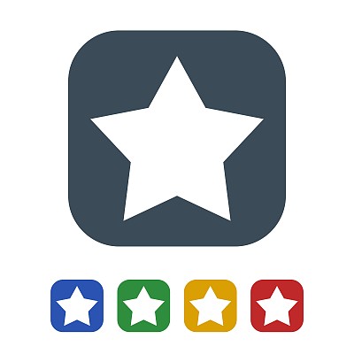 星形图标孤立在白色背景上图片下载