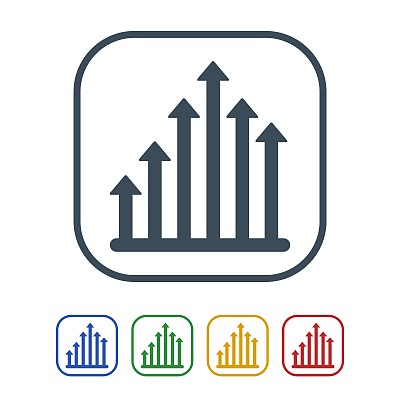 股票市场图标孤立在白色背景图片下载