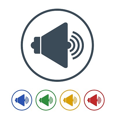 扬声器图标孤立的白色背景图片下载