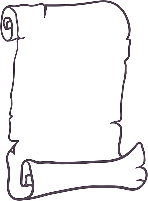 旧纸卷轴矢量插图。图片下载