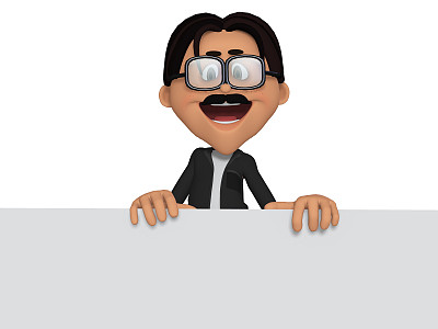 举着横幅的商人图片下载