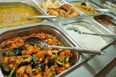 印度自助午餐或餐桌图片下载