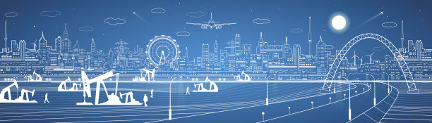 城市基础设施全景，石油景观图片下载