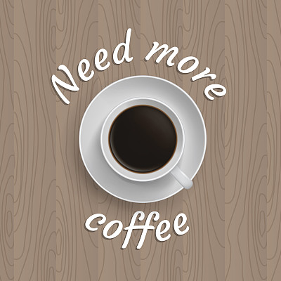 矢量海报和一杯咖啡图片下载