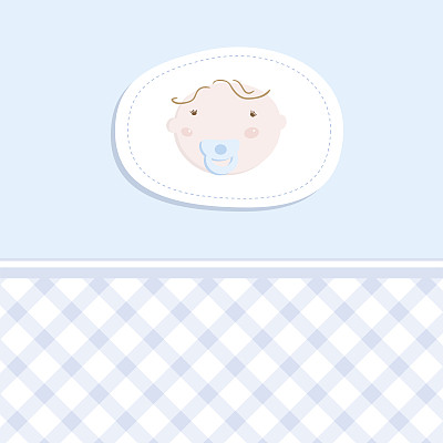 男婴降生通知卡图片下载