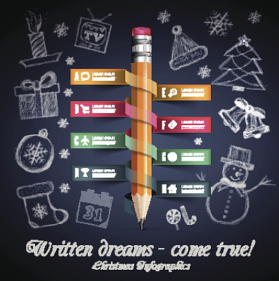 圣诞节信息图表图片下载