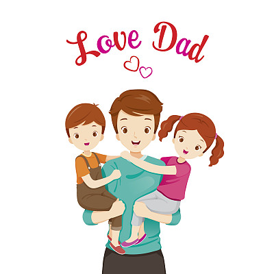 父亲怀着儿子和女儿图片下载