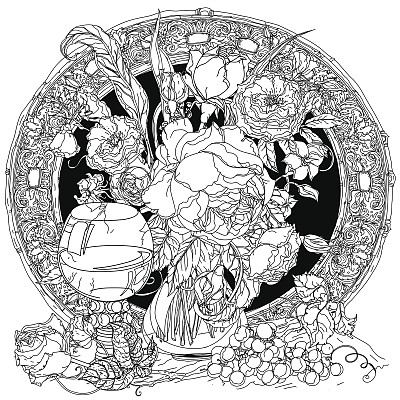 带花的静物图片下载