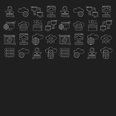 云存储矢量图标合集图片下载