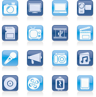 多媒体及科技图标图片下载
