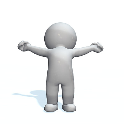 人们孤立在白色上图片下载