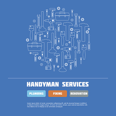 勤杂工业务标识模板图片下载