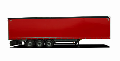 红色卡车半挂车图片下载