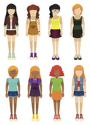 无脸女性的正面照片图片下载