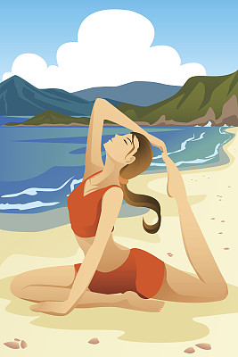 女人练习瑜伽图片下载