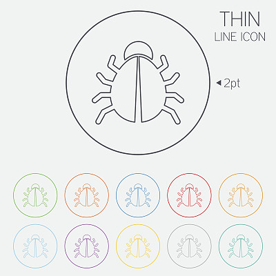 错误标志图标。病毒的象征。软件缺陷的错误图片下载
