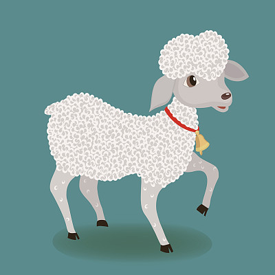 可爱的铃铛羔羊图片下载