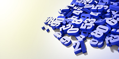 蓝色数字背景图片下载