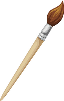 木制刷子孤立的白色。矢量插图。图片下载