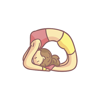 女孩做鸽子瑜伽姿势图片下载