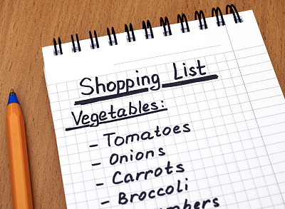手写蔬菜购物单图片下载