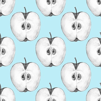 图案与苹果片2。无缝的背景图片下载