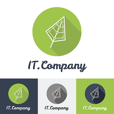 矢量平面极简它或设计工作室的标志图片下载