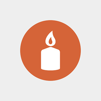 蜡烛图标。火的象征。图片下载